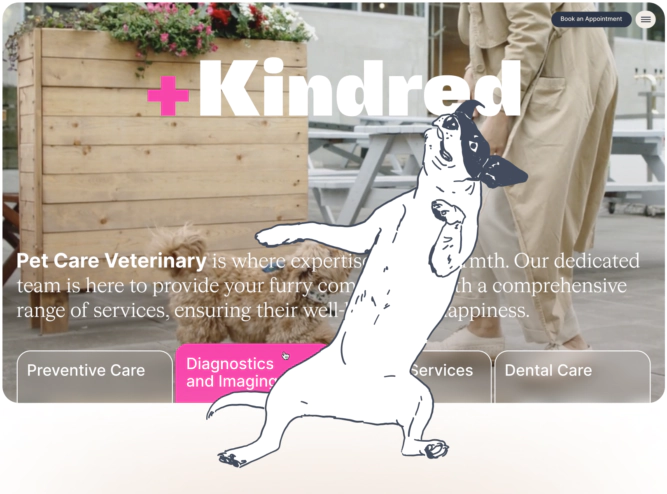 +Kindred, veterinary clinic that cares